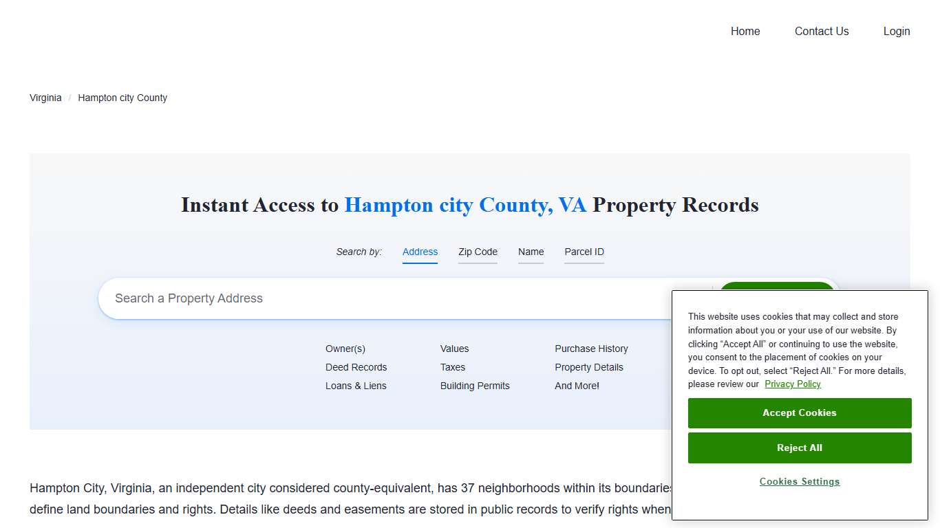 Hampton city County Property Records | Owners, Deeds, Permits