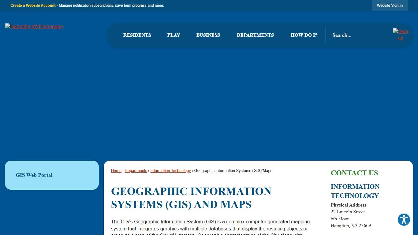 Geographic Information Systems (GIS) and Maps | Hampton, VA - Official Website