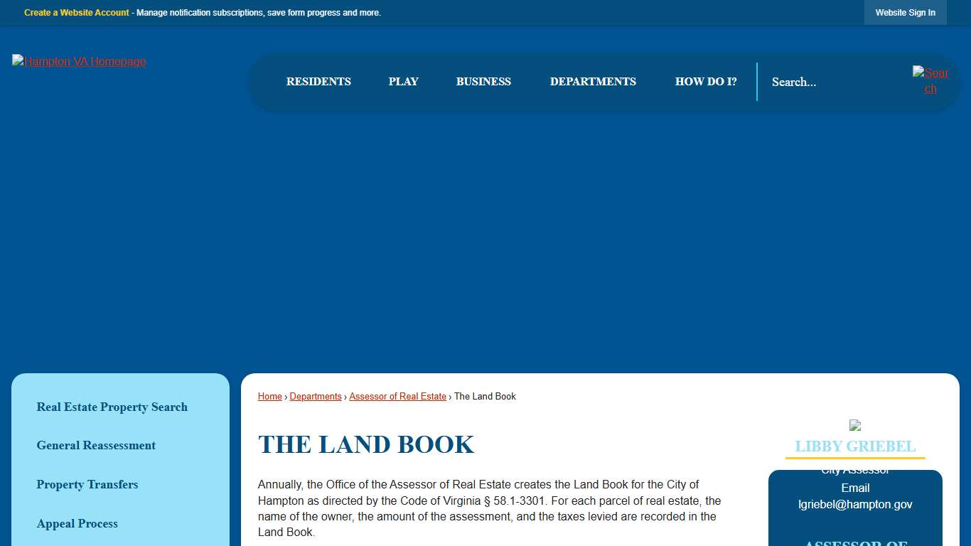 The Land Book | Hampton, VA - Official Website